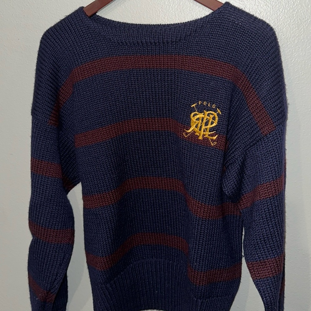 VINTAGE 80s Men’s Polo Ralph Lauren Wool Sweater sz LARGE